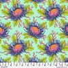 Free Spirit Floral Reef Friends & Anemones Seafoam fabric featuring large reef-inspired floral motifs in blue, pink, coral, and lime.