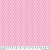 Free Spirit Floral Reef Lighthouse Windows Delphine fabric featuring repeating geometric diamond motifs in pink, coral, and peach tones.