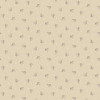Andover Fabrics Wildflower Cottage Meadow Linen—linen beige with lavender and taupe ditsy floral sprigs cotton print.