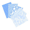 Morning Mist curated bundle featuring five Studio Cut fat quarters from the Amsterdam collection by Libs Elliott in soft sky blue, white and Frozen Canal prints.
