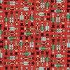 Makower UK The Nutcracker Collection Soldiers Red fabric with green, red and powder blue Nutcracker soldiers on a festive red background.