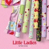 Little Ladies fabric swatches by Tami Jones for Andover Fabrics showing the ladybird, floral, heart, dot and gingham prints included in the precut collection.