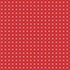 Nutex Smitten Chicken Flower Chain Red cotton fabric with tiny pale pink flowers and fine diamond lattice lines on a rich red background