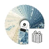 Special Delivery 33-piece fat quarter collection by Laundry Basket Quilts for Andover Fabrics, with blue, navy, cream and beige quilting fabrics.