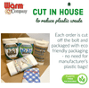 We cut all our Warm Company Wadding in house and use plastic free packaging to reduce manufacturer's plastic packaging.