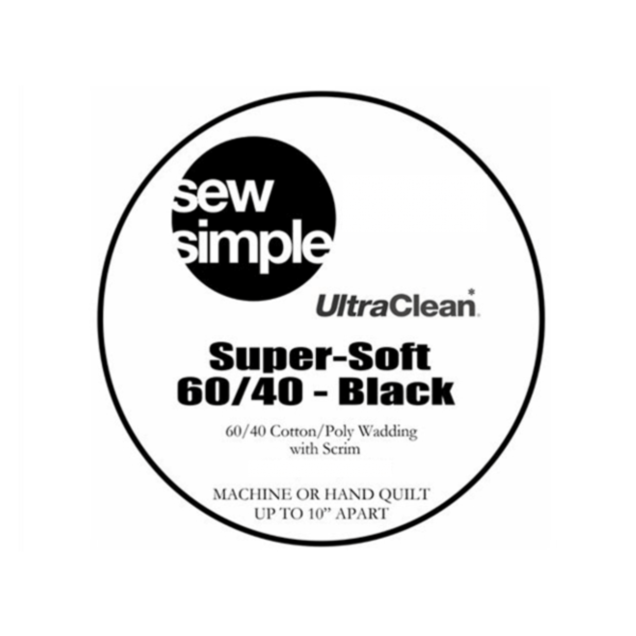 Sew Simple Super-Soft 60/40 Black Cotton Blend Wadding remnants