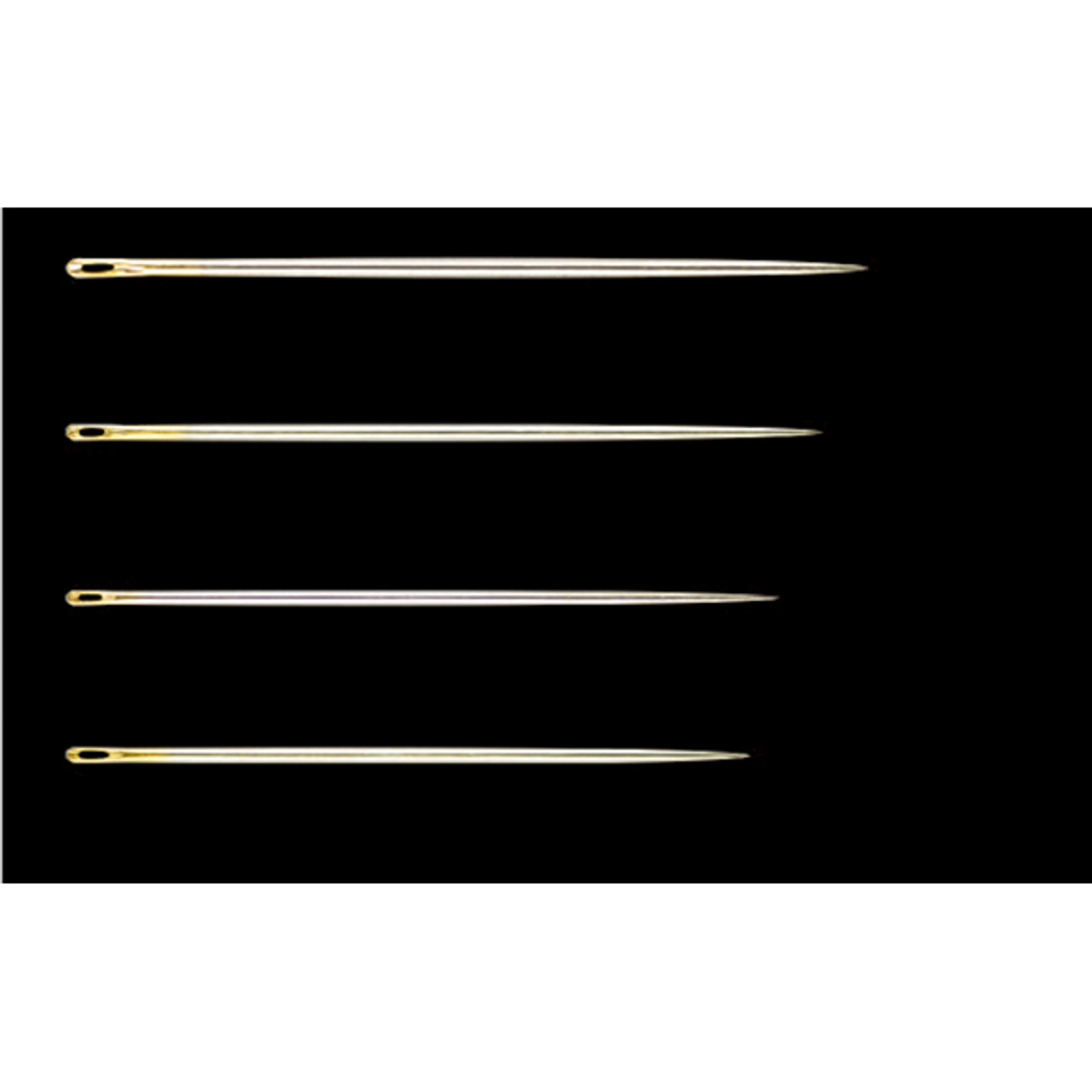 496/12
Gold Eye Quilting Needles Between(No. 12)
0.53 × 24.4 mm