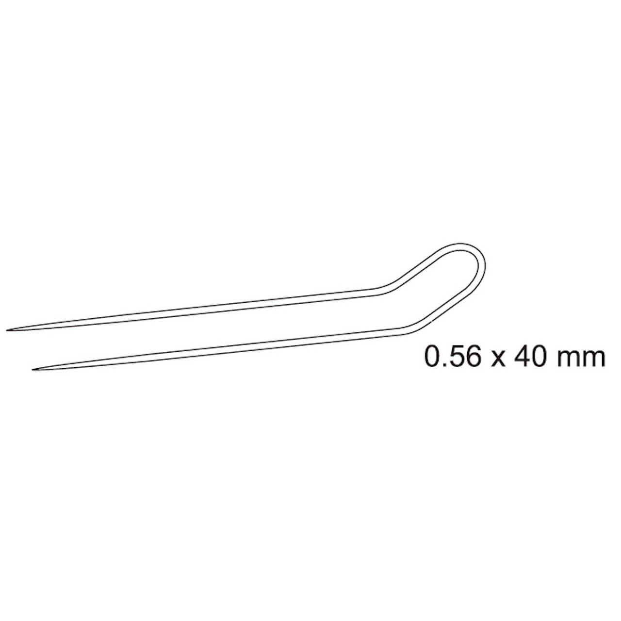 Line drawing of the Clover fork pin