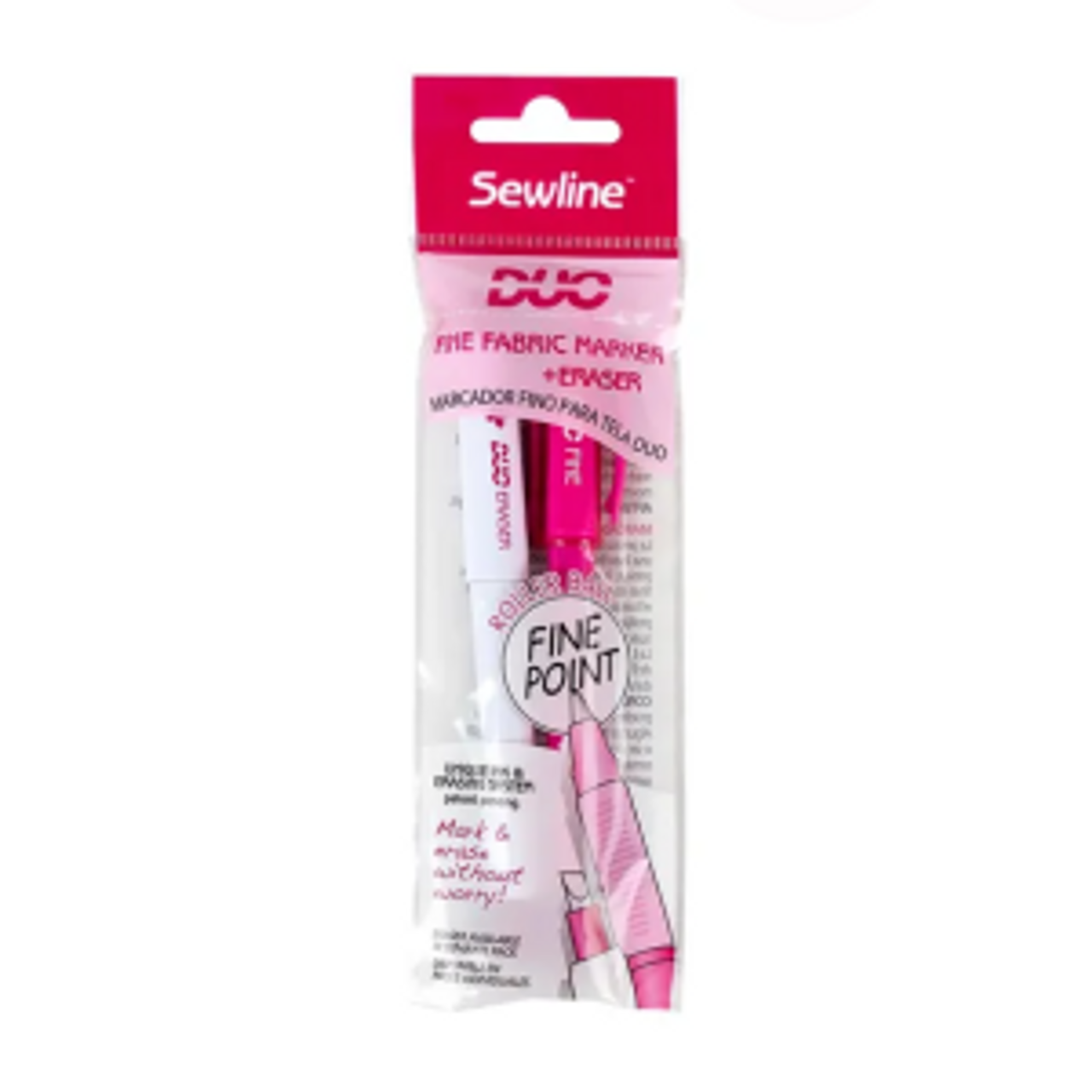 Sewline Fine Duo Marker and Eraser in package