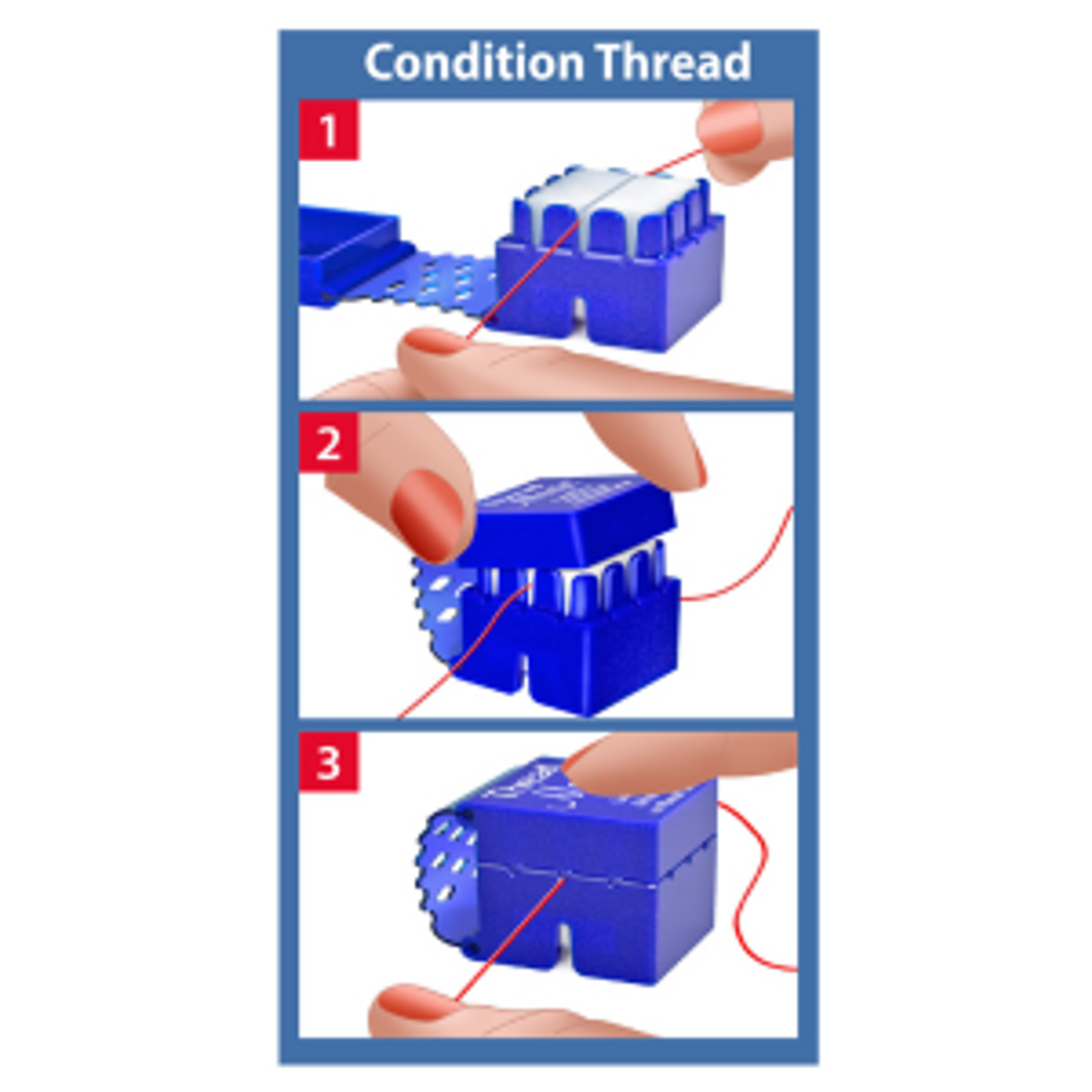 Thread Magic Square with Cutter - Thread Conditioner picture instruction