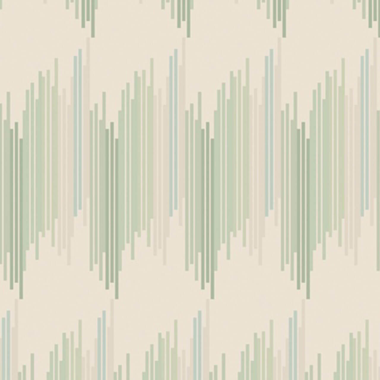 Très Streaked Vert fabric with green streaks on cream background