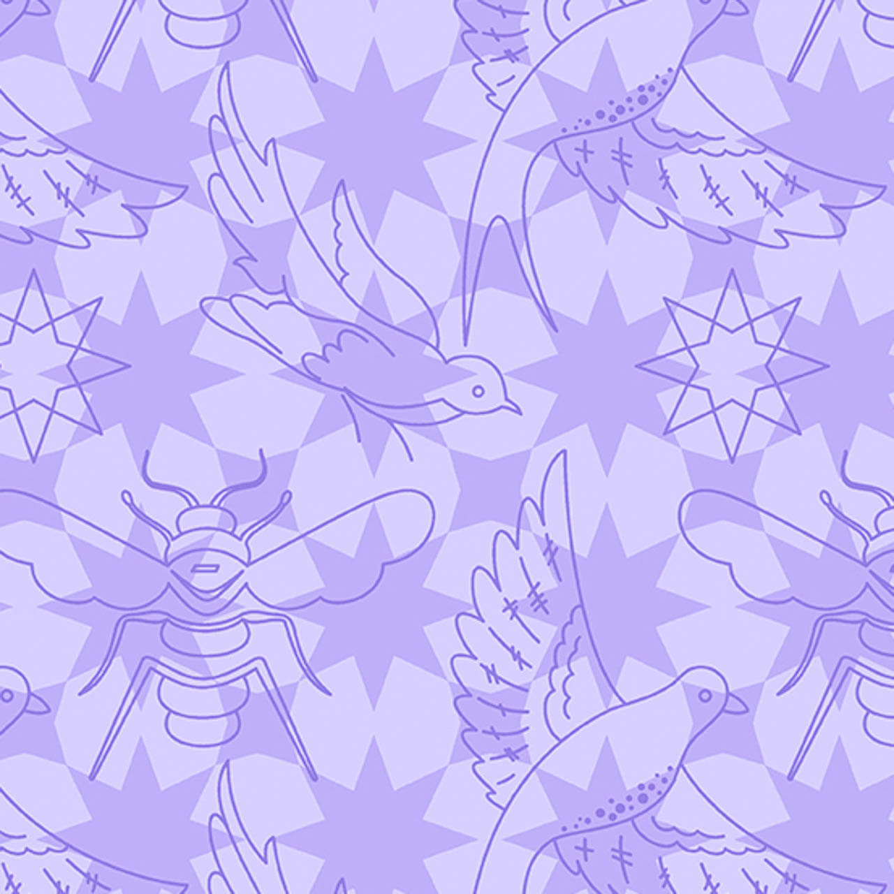 Flourish Lavender from the Sun Print Luminance Collection by Alison Glass.