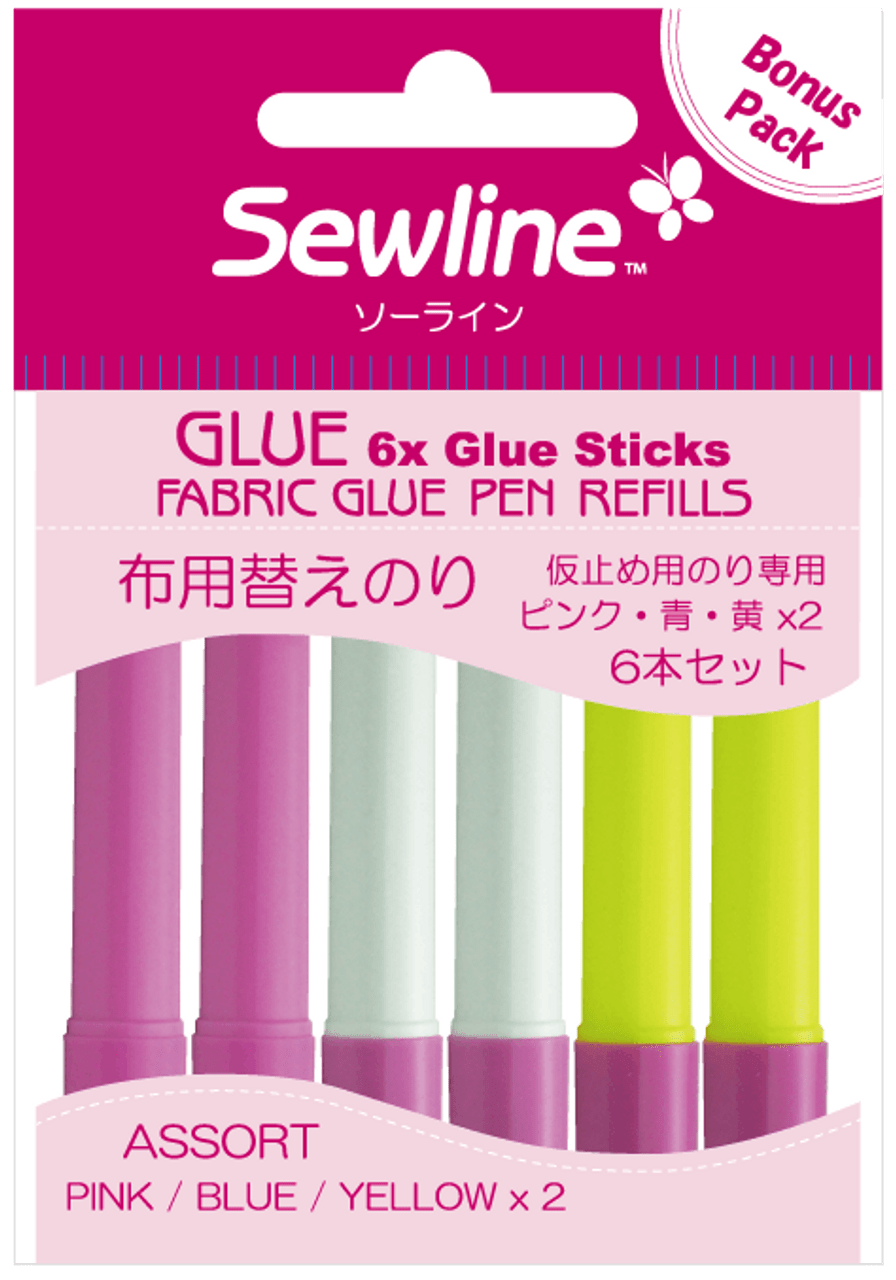 Sewline Fabric Glue Pen Refill, 6 per package, assorted colors - The Sewing  Collection