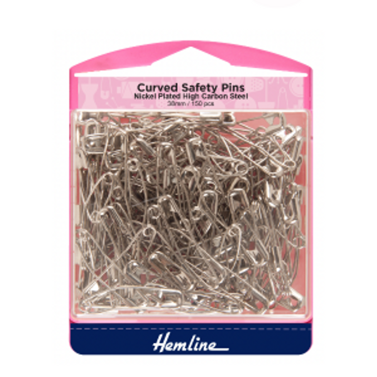 Basting Pins (Curved Safety Pins) by Hemline 150 pcs