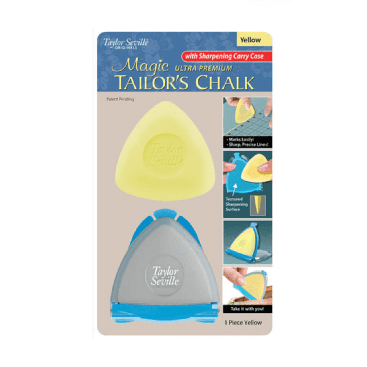 Taylor Seville Ultra Premium Magic Tailors Chalk | yellow in packaging