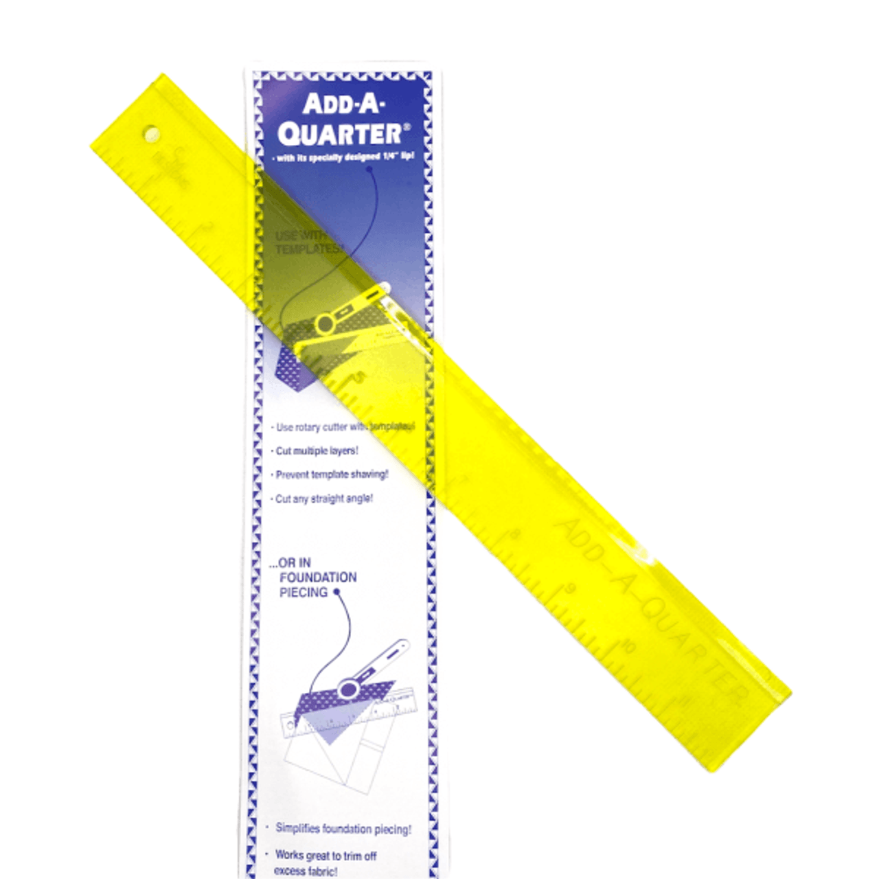 Add-A-Quarter Ruler 12 - Yellow
