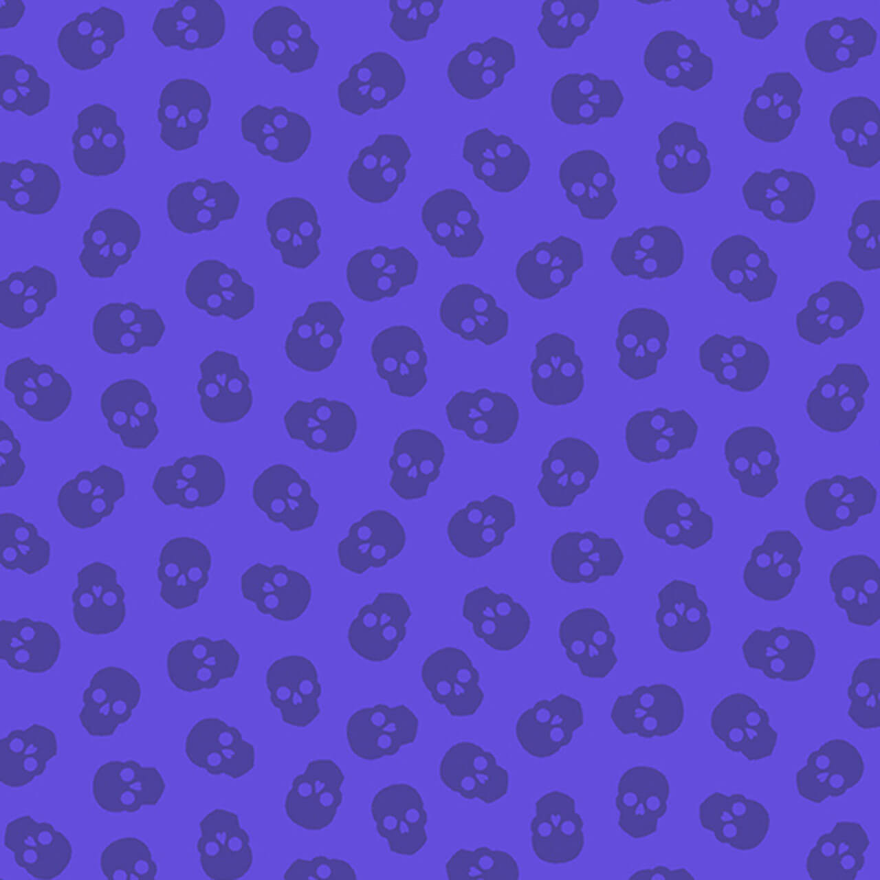 Captivating Violet Skull PrintFabric: Tainted Love in Fig by Libs Elliott