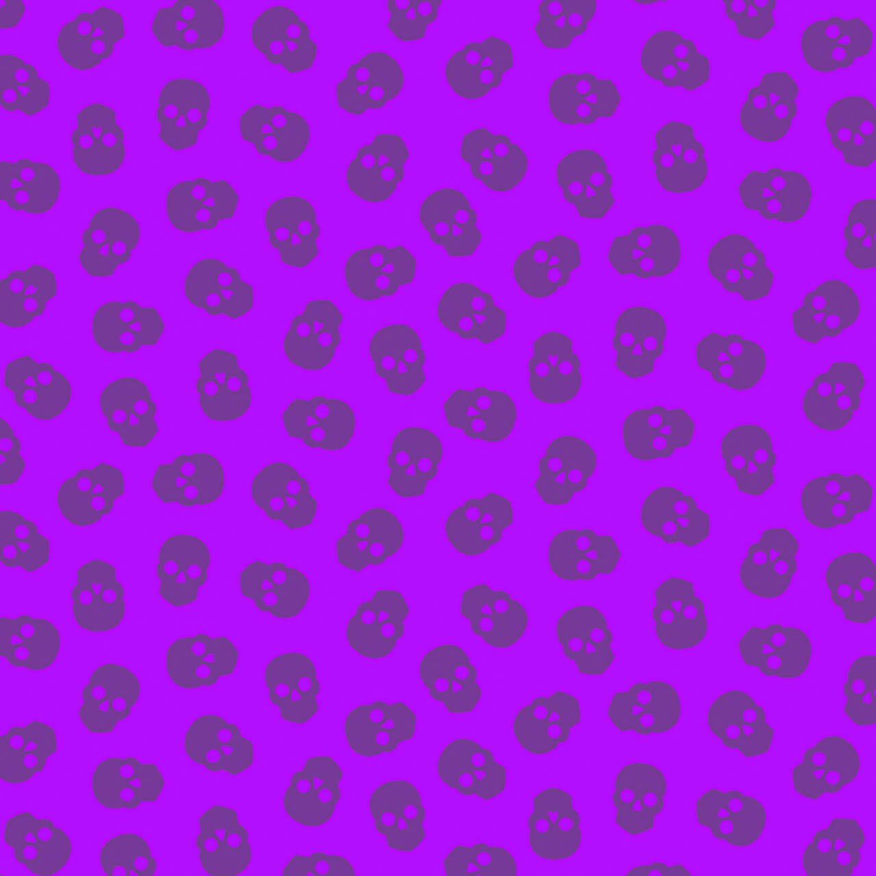 Unveil Artistry with 'Tainted Love in Grape' Fabric - a lovely skull motif on a bright purple background.