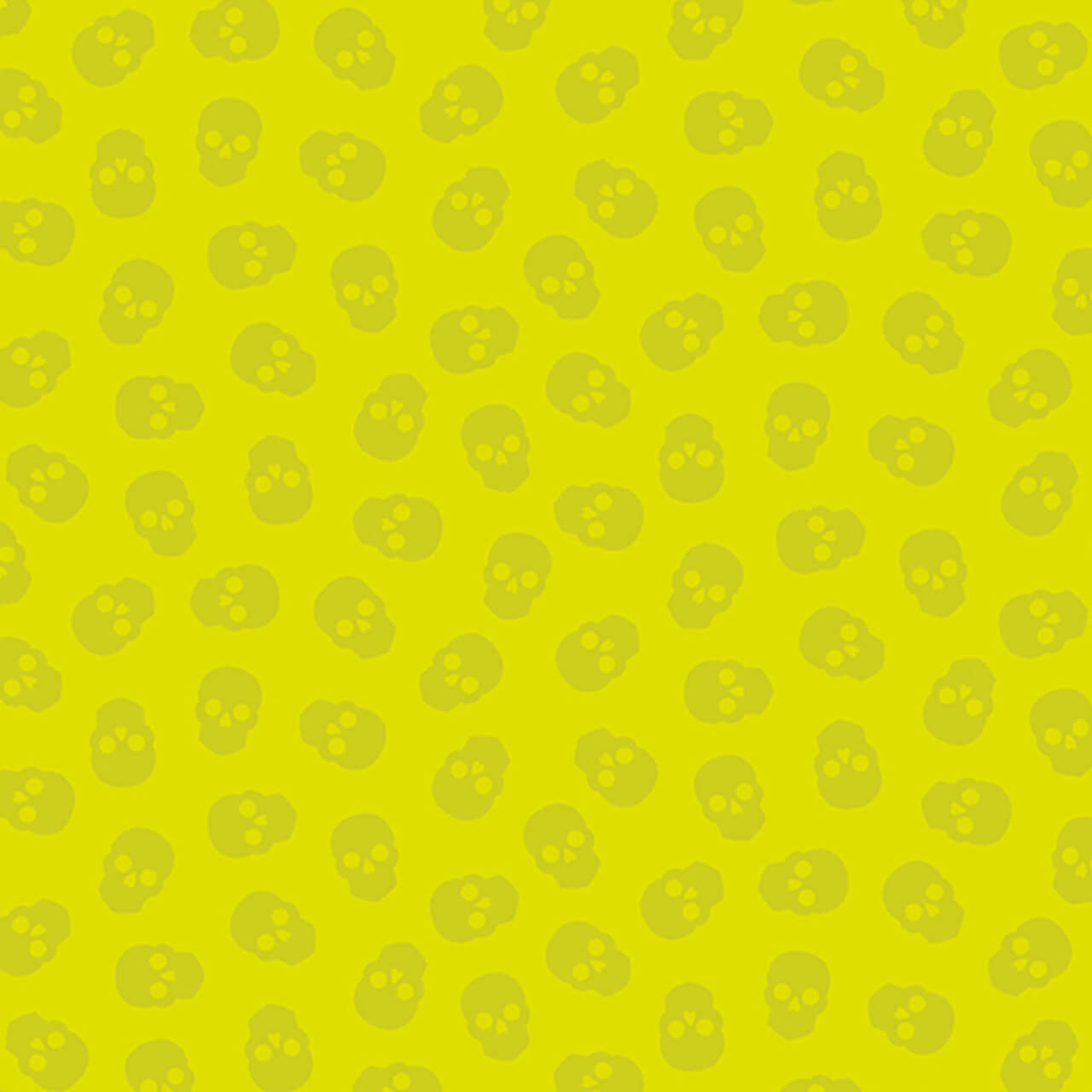 Dare to Create with Tainted Love in Citrus - skull motif print on a Chartreuse background