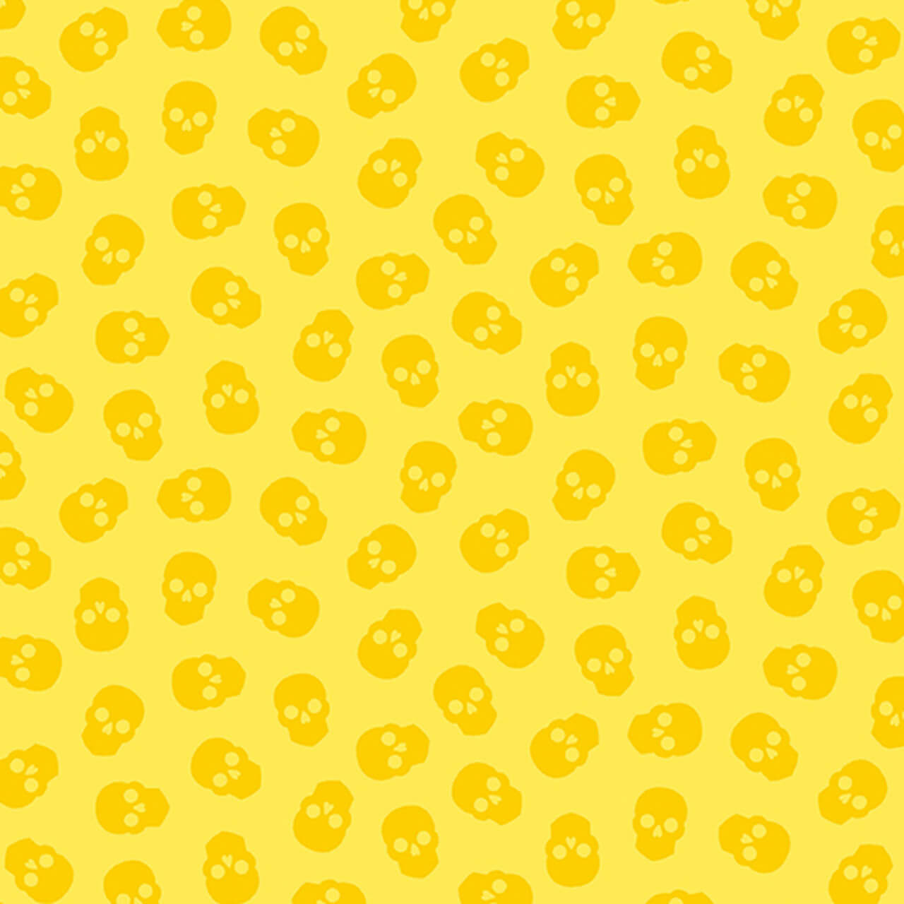 'Tainted Love in Pineapple': Boldly Stylish Skull motif on a golden yellow background