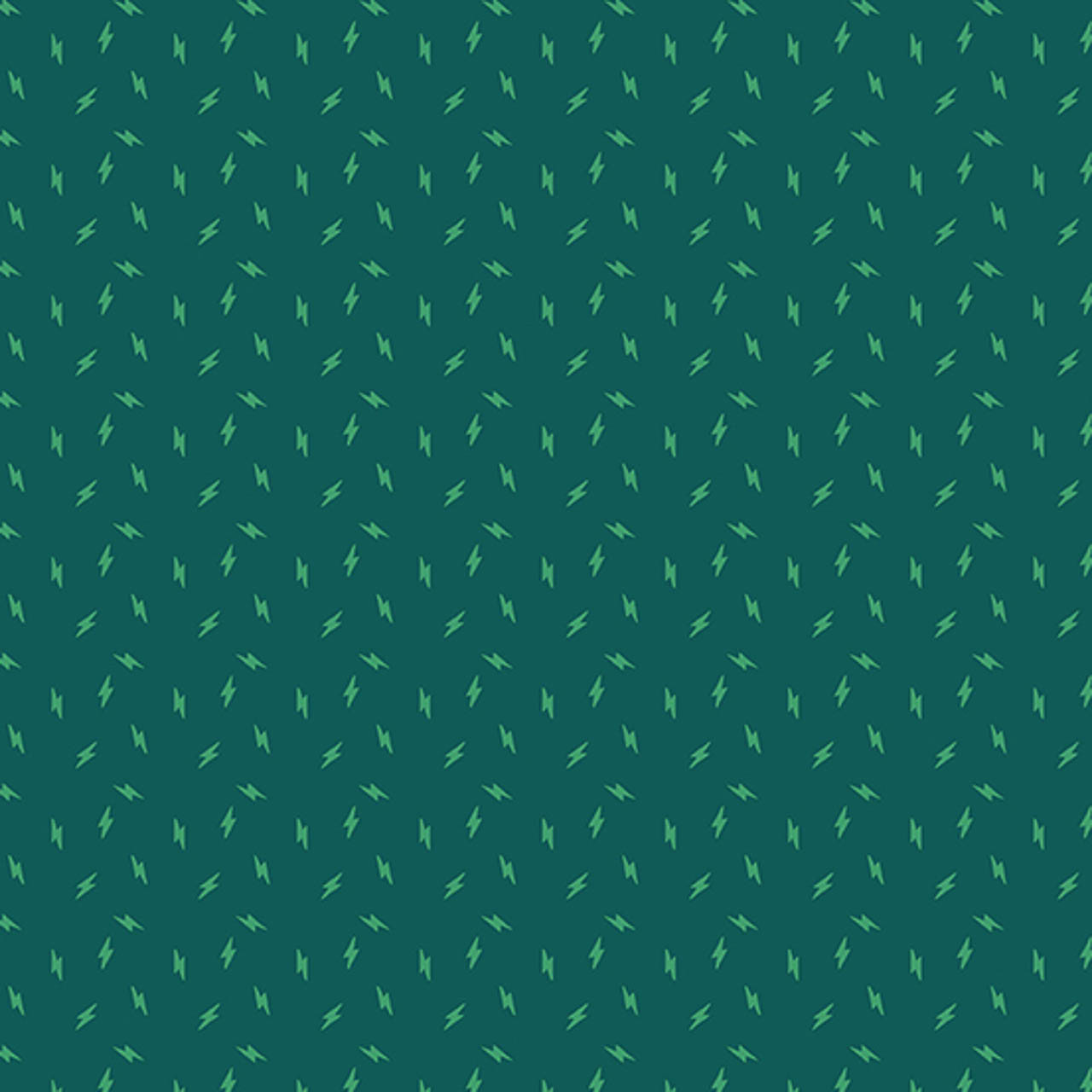 "Pine" - Sea Green Lightning Bolts Pattern by Andover Fabrics' Atomic Collection