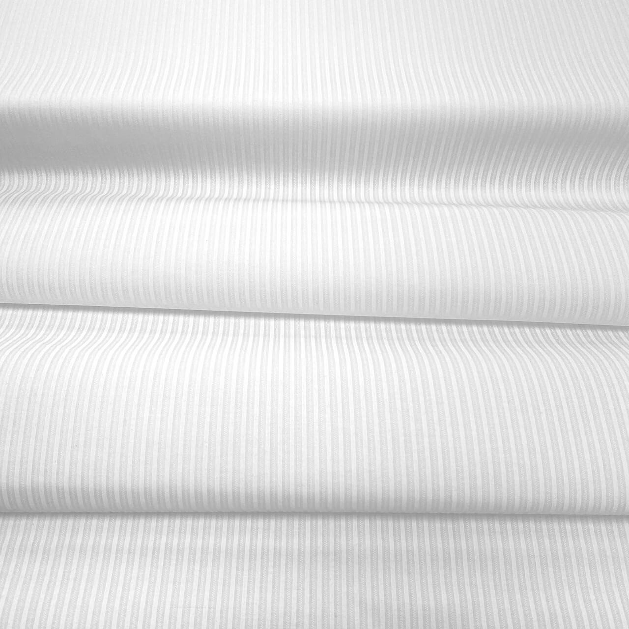 Textured Stripe white-on-white fabric