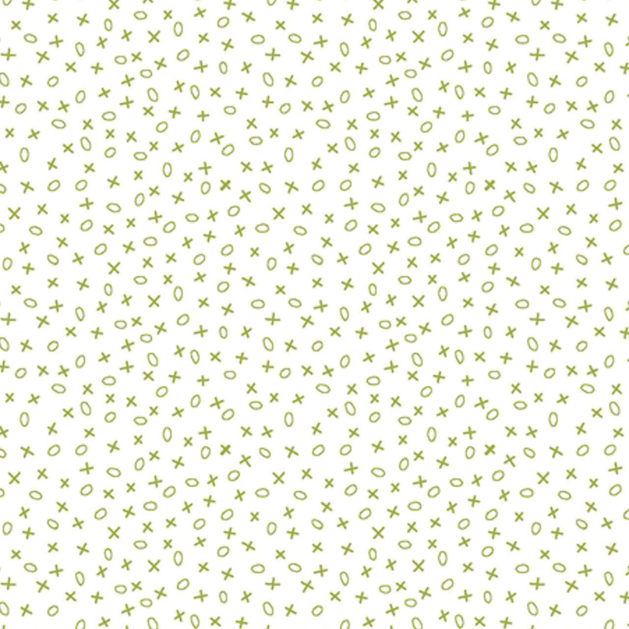 Fabric Sample: Tic-Tac-Toe on cream in Apple Green from the Pieces of Time Collection by EQP Textiles