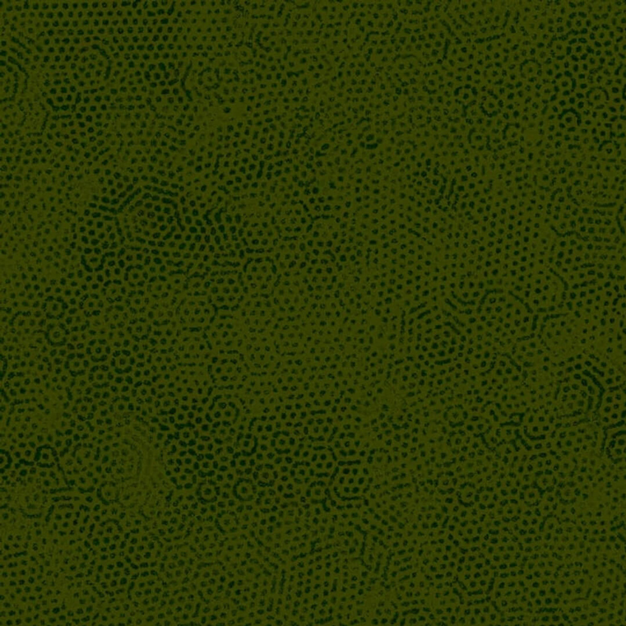 Close up of Andover Fabrics Dimples Collection Avocado quilting fabric with dark green dimpled texture.