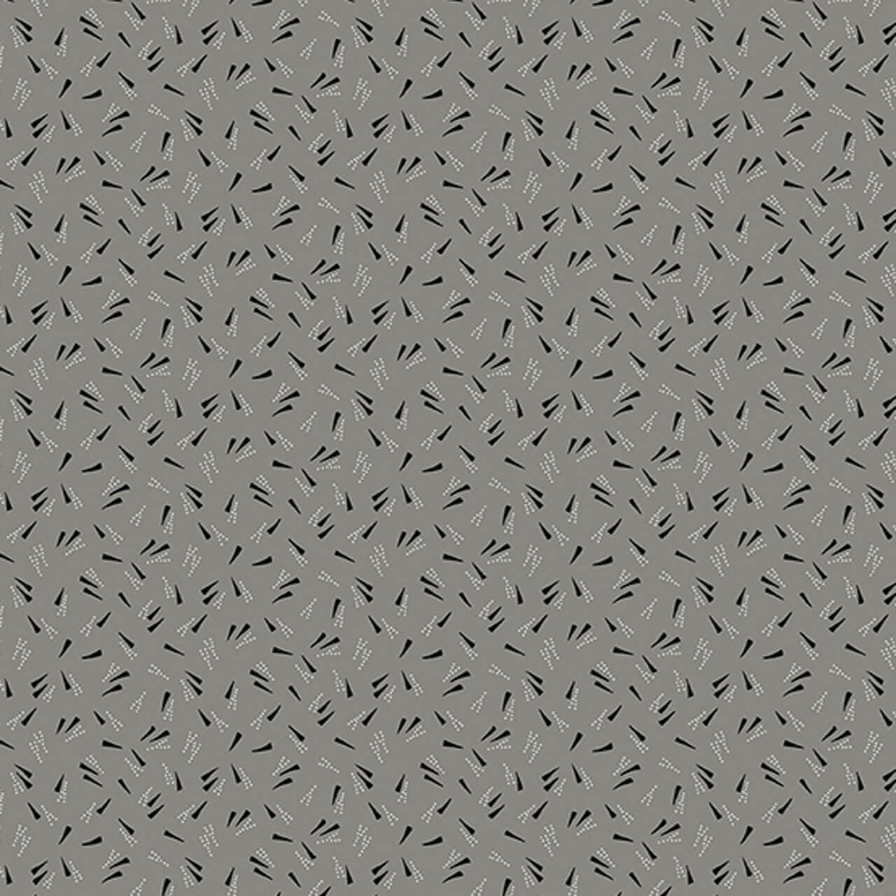 Andover's Flower Petals in Pewter fabric featuring grey cotton with ditsy flower petal prints