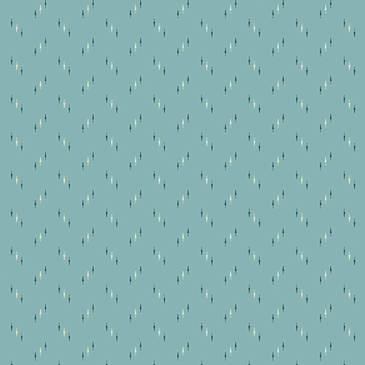 Andover's Arrowheads in Sky fabric featuring exquisite teal cotton with an arrowhead pattern