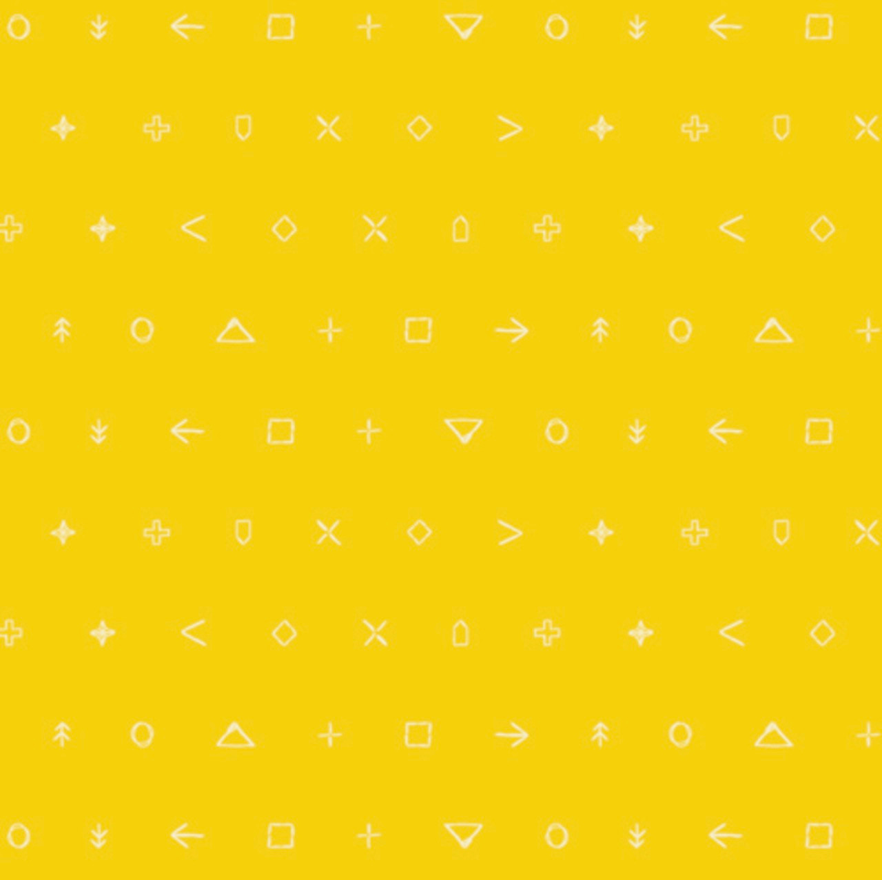 A sample of 100% cotton fabric in yellow with a subtle geometric pattern, part of the Icon Elements collection by Art Gallery Fabrics, named Golden Token.