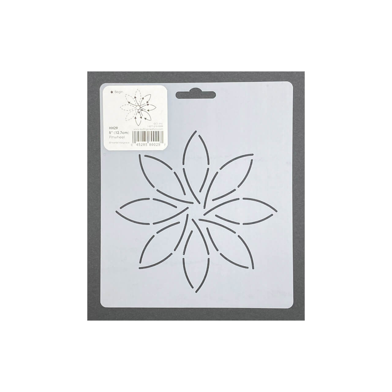 Quilting Creations 5-inch Pinwheel Quilting Block Stencil