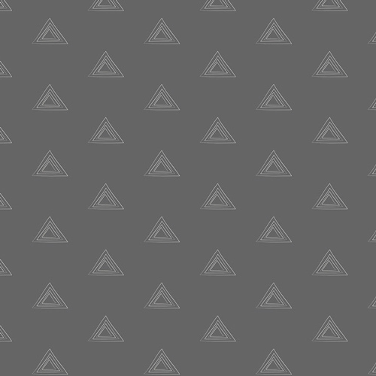 100% cotton dark grey quilting fabric with a triangle pattern from Art Gallery's Prism Elements collection, Matte Zirconia.