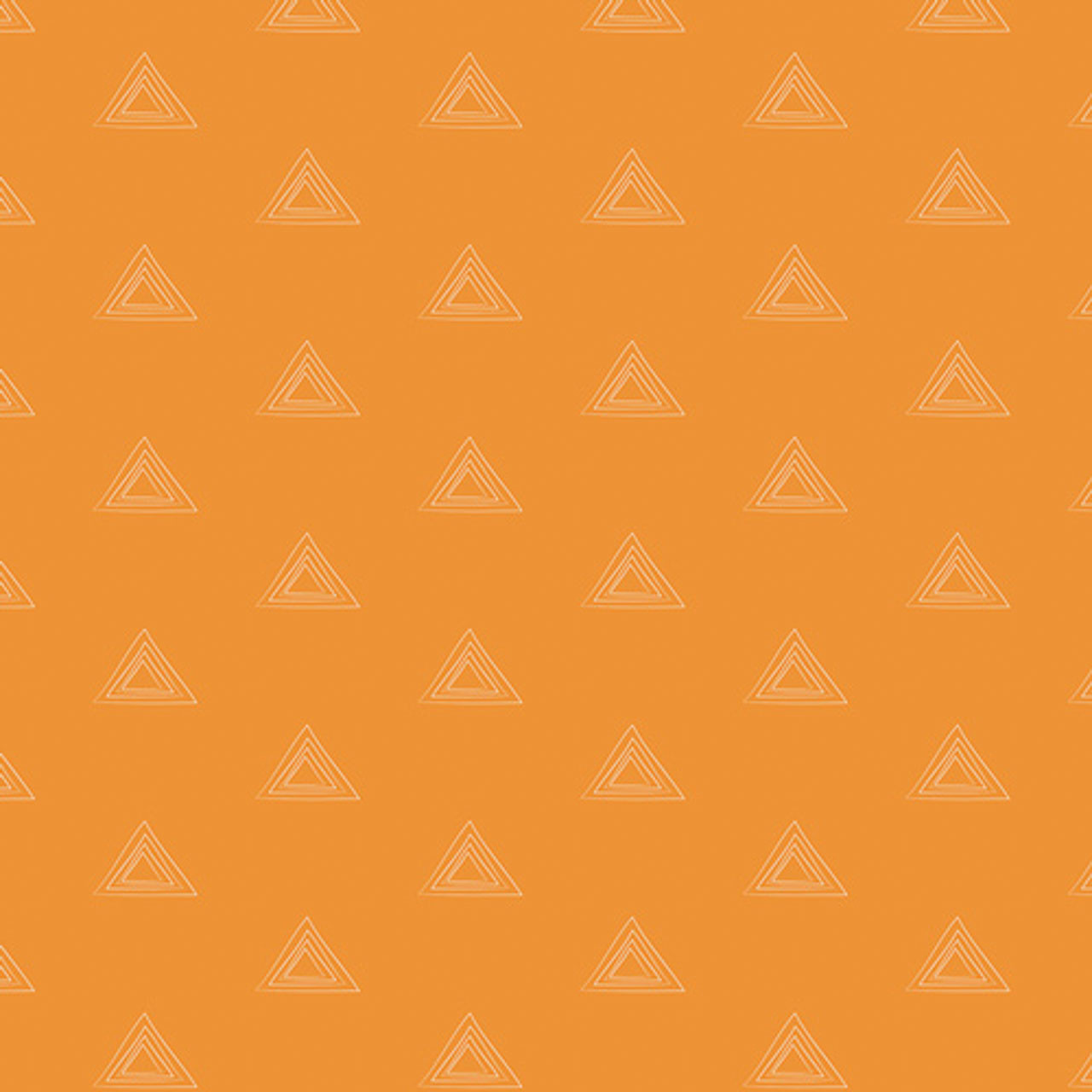 Orange 100% cotton fabric with a geometric triangle pattern from Art Gallery's Prism Elements collection, named Apricot Sunstone.