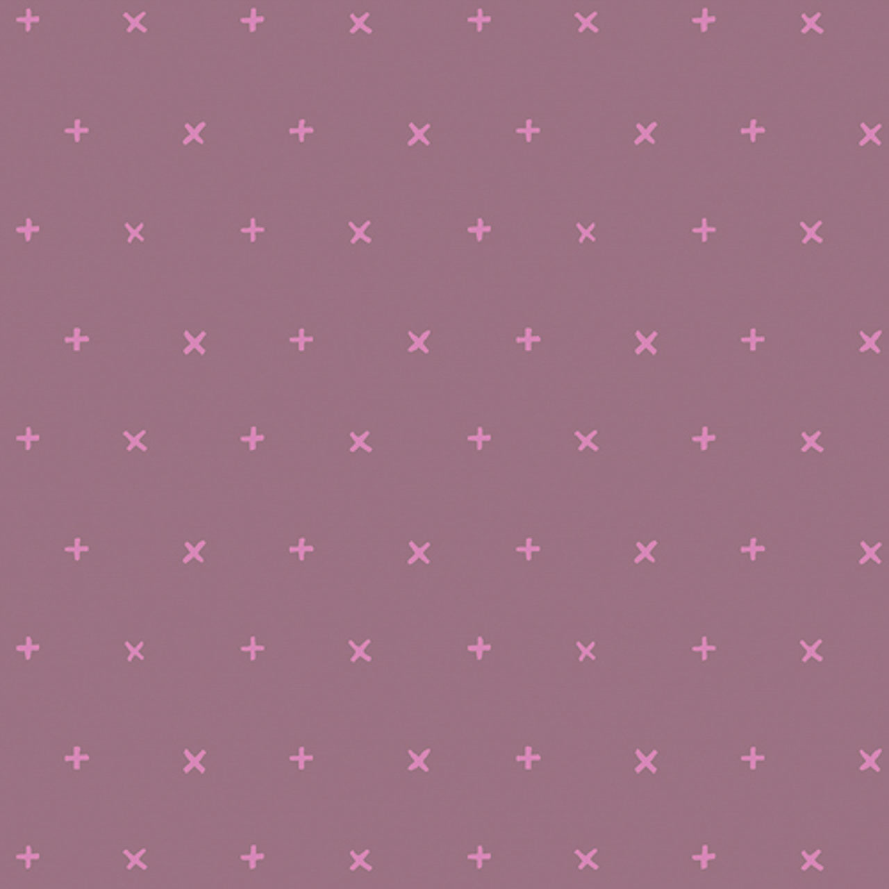 Magenta cotton fabric with a playful cross and X pattern from Art Gallery Fabrics' Eclectic Intuition collection, named Your Heart Dim Four.