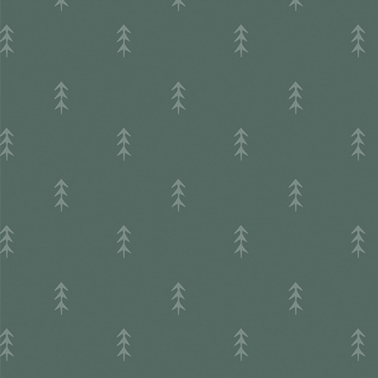 Green 100% cotton fabric with a simple tree pattern from Art Gallery Fabrics' Crafting Magic collection, named Simple Defoliage.