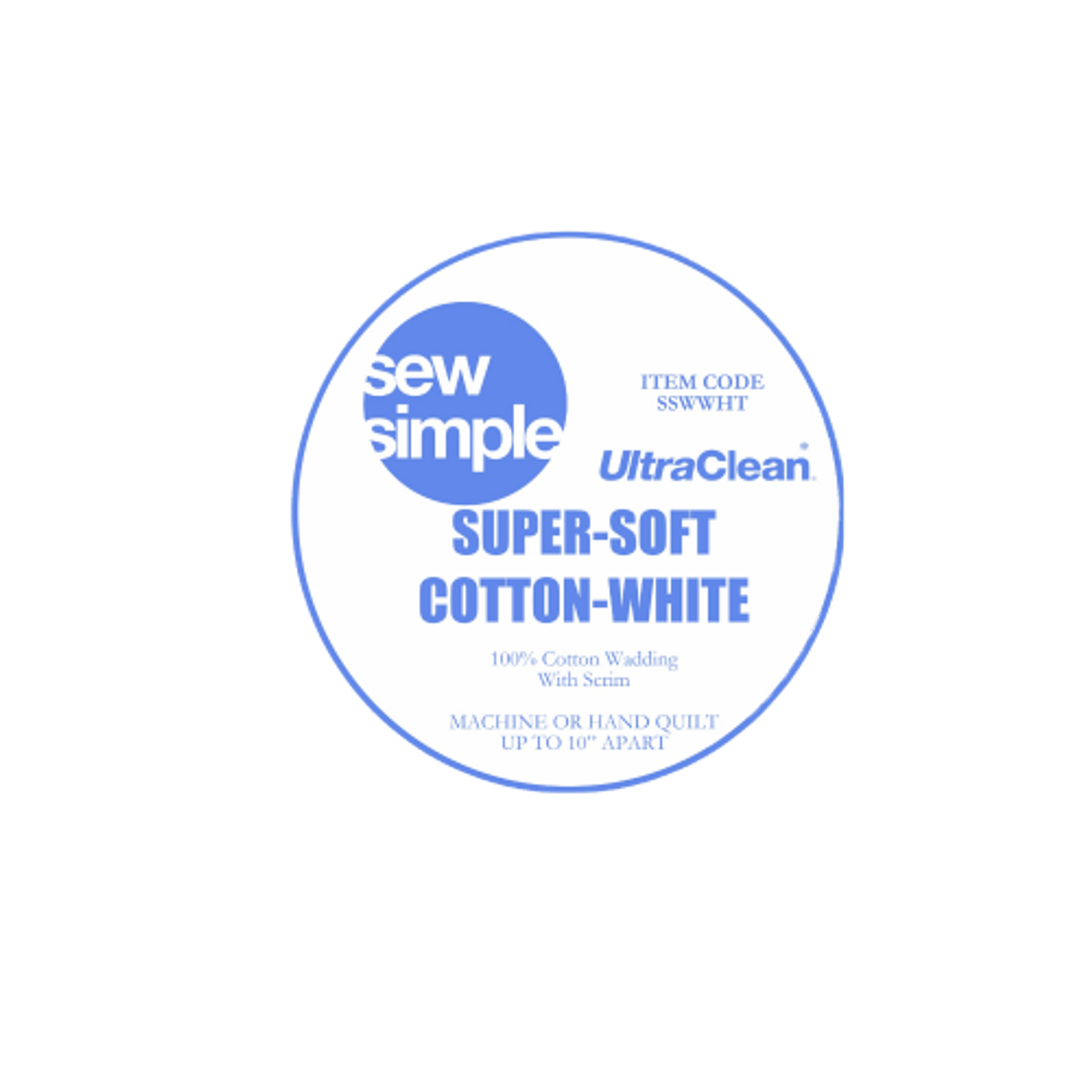 Sew Simple Super-Soft 100% Cotton  White Cotton Quilt Wadding