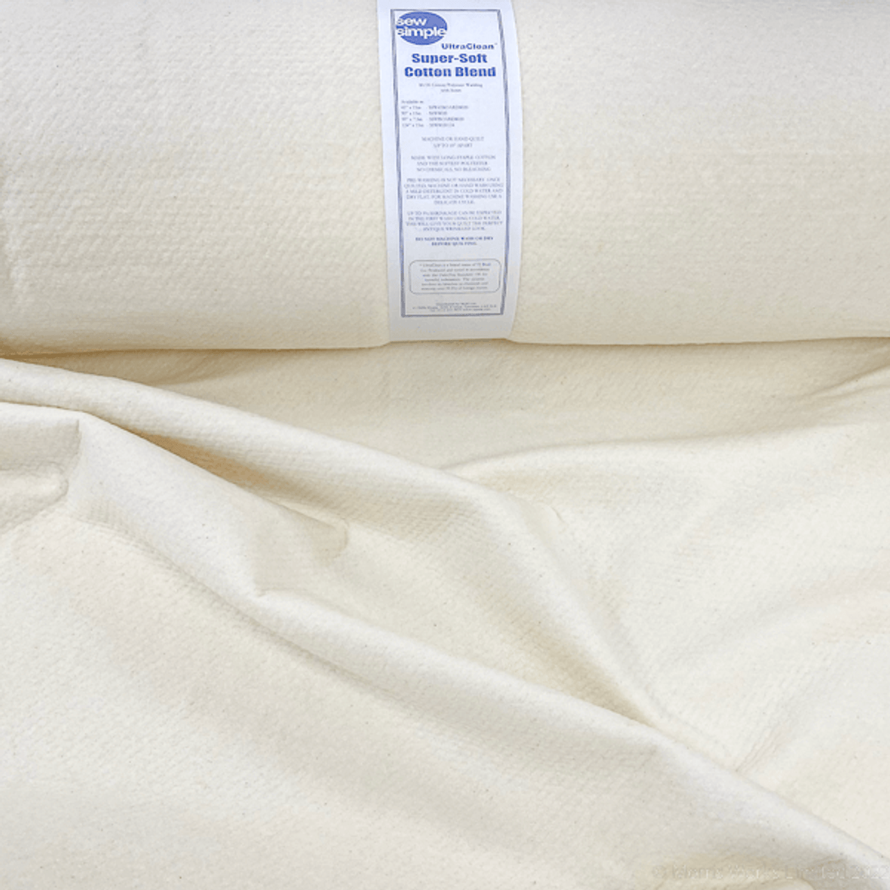 Sew Simple Super-Soft 80/20 Cotton Blend Wadding 90" wide, cut to length