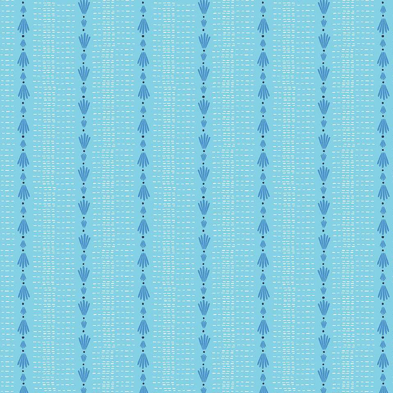 Glow Azure fabric from Andover Fabrics Friday Night collection with stitched stripe motif in azure blue.