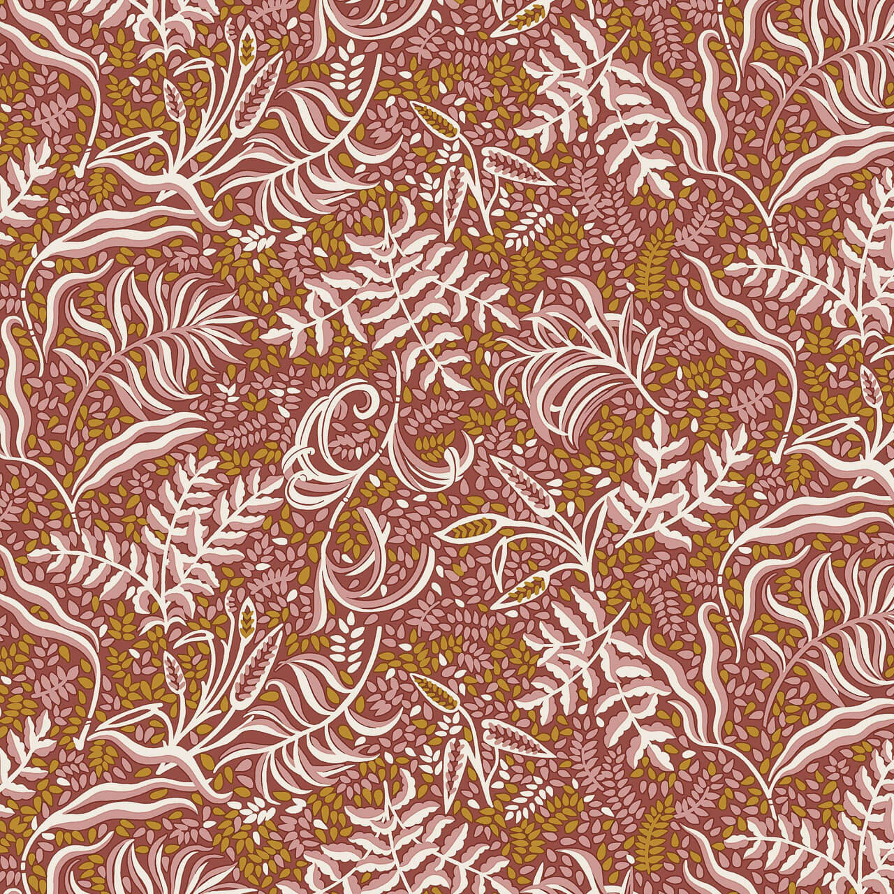 Liberty Autumn Woodland Rustling Grasses Rose fabric with flowing meadow grasses in cream, green and gold on a warm rose pink background