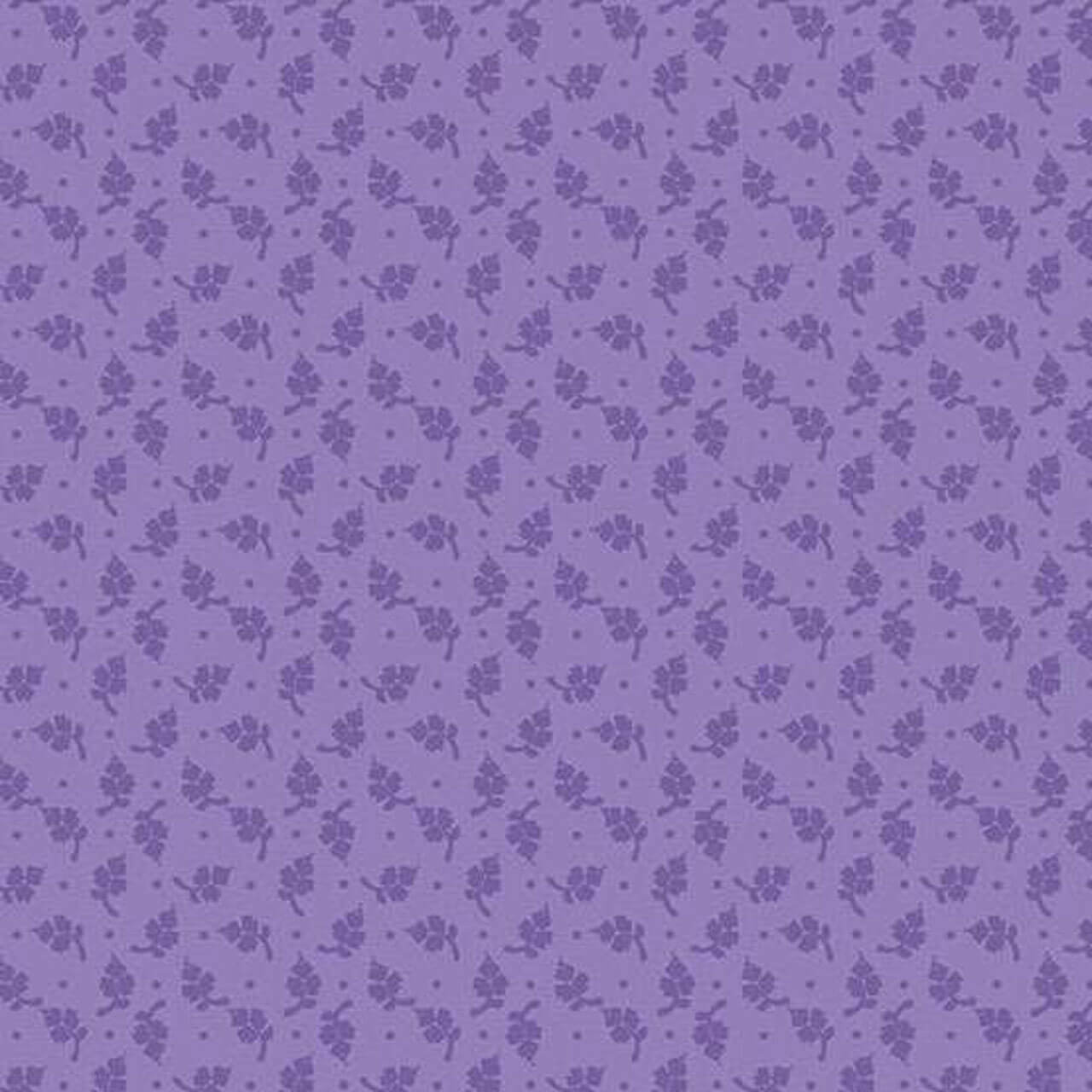 Andover Fabrics Moody Hues Little Flower Pansy quilting cotton with small violet floral sprigs on pansy purple background