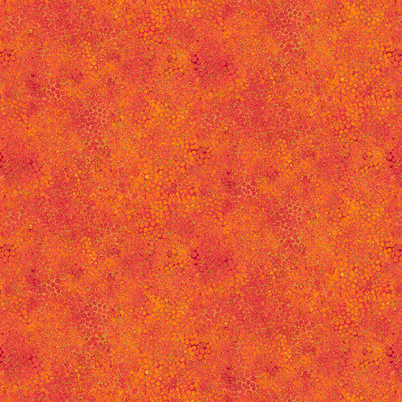 Northcott Fabrics Shimmer Collection Tutti Fruiti Pebbles orange metallic pebble texture quilting cotton