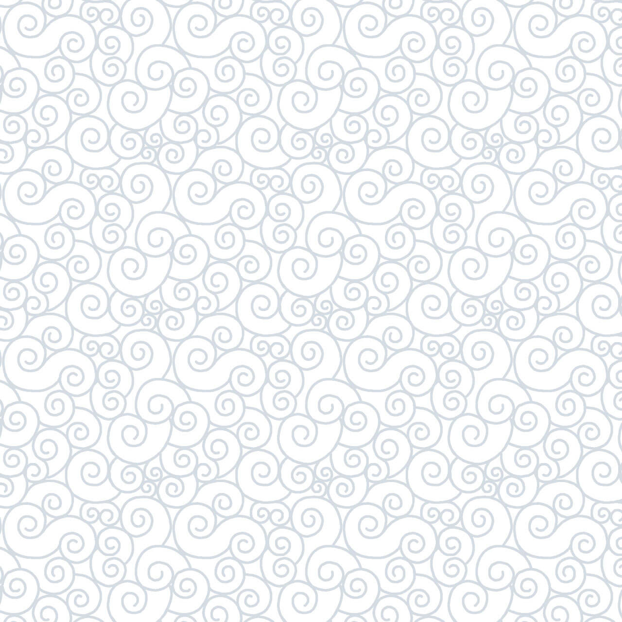 Henry Glass Quilter's Flour III Curls fabric white  white swirl cotton print