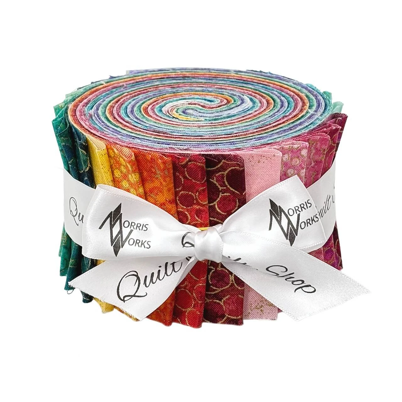 Shimmer Collection strip roll metallic quilting fabric 2.5 inch strips multi colour bundle