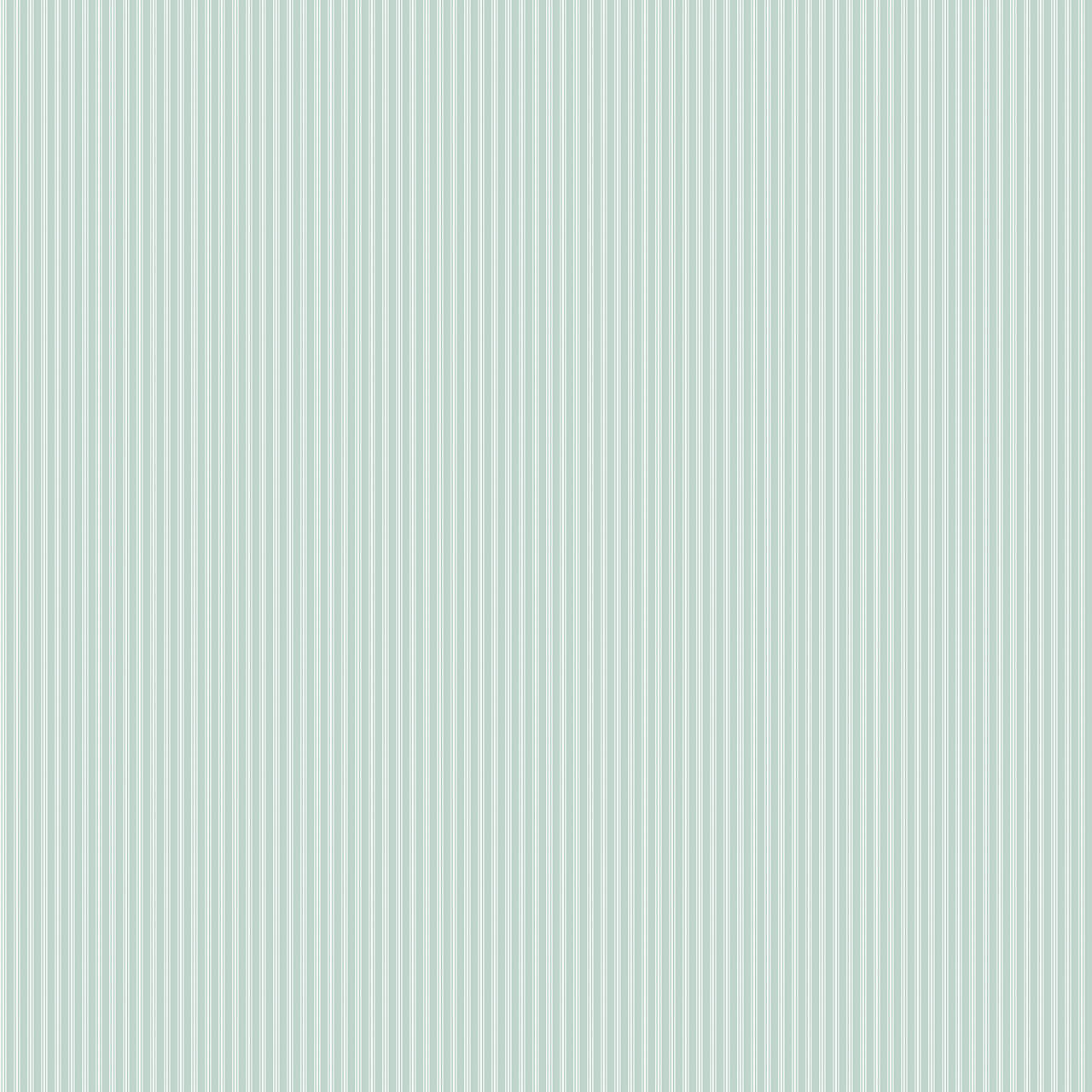 Northcott Nest Stripe - Mint fabric featuring fine mint green and cream vertical stripes on Japanese quilting cotton