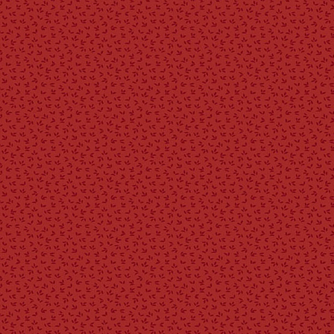 Brick Petals fabric from the Itsy Bits collection by Renee Nanneman for Andover Fabrics, featuring a warm brick red base and tonal petal motif.