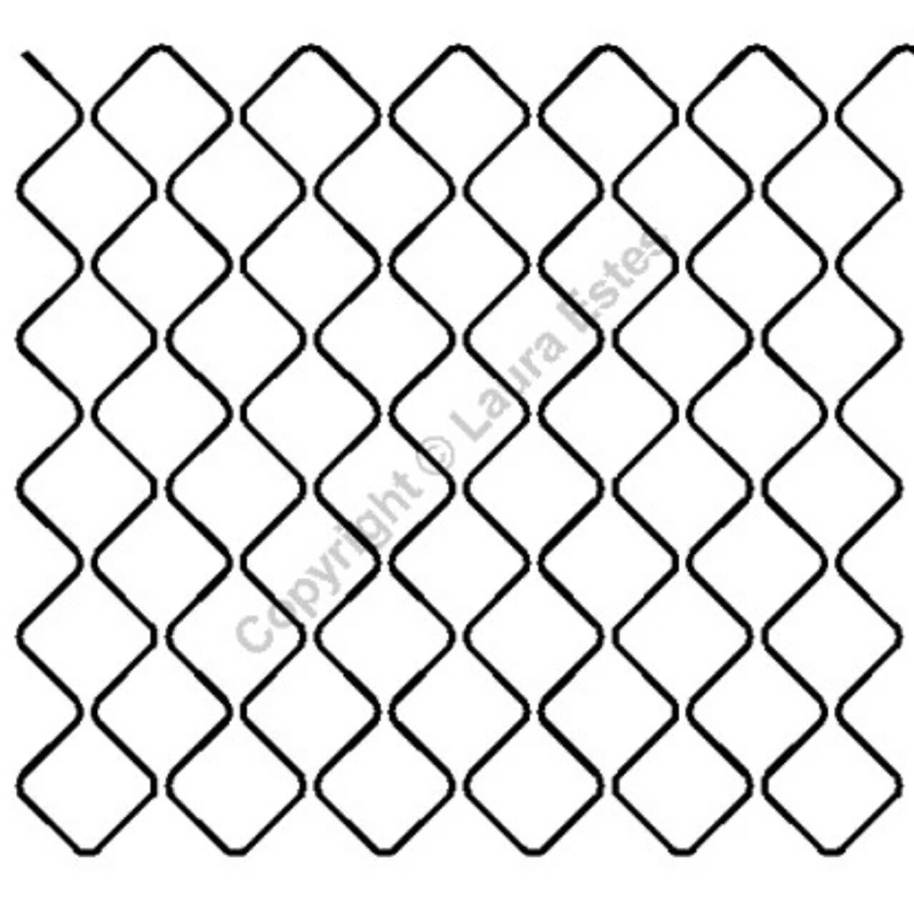 Line drawing for Mock Crosshatch Background Quilting Stencil