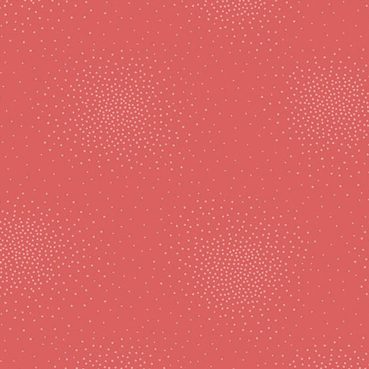 Andover Fabrics Spritz 2 Passion Fruit fabric in vibrant coral with softly scattered tonal dot clusters