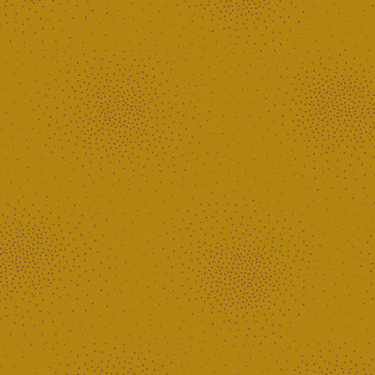 Andover Fabrics Spritz 2 Mustard fabric in a rich golden yellow with softly scattered tonal dot clusters
