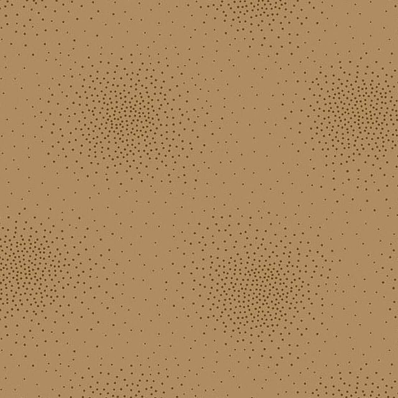 Andover Fabrics Spritz 2 Mocha fabric in a warm brown with softly scattered tonal dot clusters